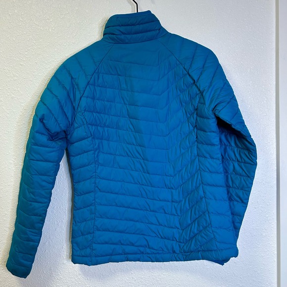 Columbia Omni Heat full zip puffer jacket, puffy coat, teal - Picture 2 of 5